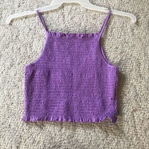 purple crop top